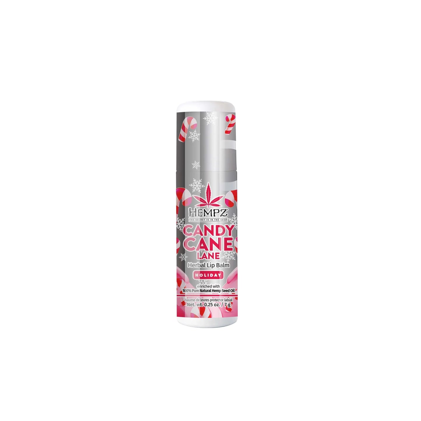 Hempz Candy Cane Lane Herbal Lip Balm, 0.25oz