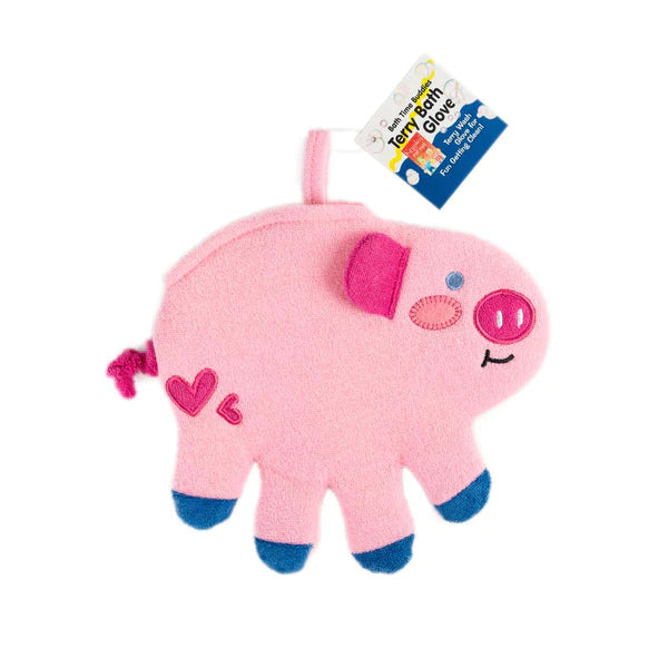 Kingsley For Kids Bath Time Buddies Terry Bath Gloves