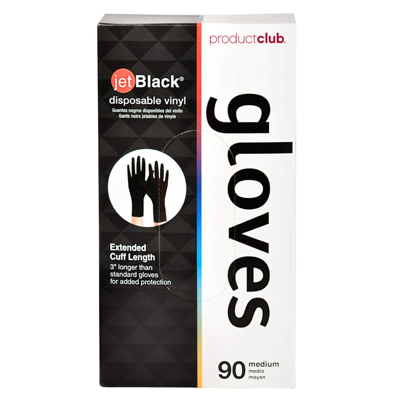 Product Club Jet Black Disposable Vinyl Gloves, 1 Set