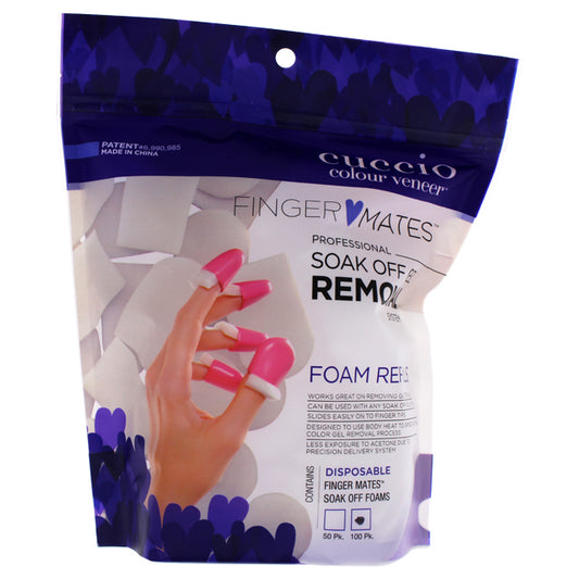 Cuccio Colour Veneer Finger Mates Soak Off Gel Removal System Foam Refills
