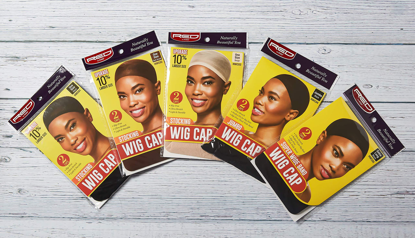 Kiss Stocking Wig Caps, 2 piece