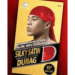 Dream Deluxe Luxury Silky Shiny Durag Wave Builder Smooth Thick Du Rag- DRE007