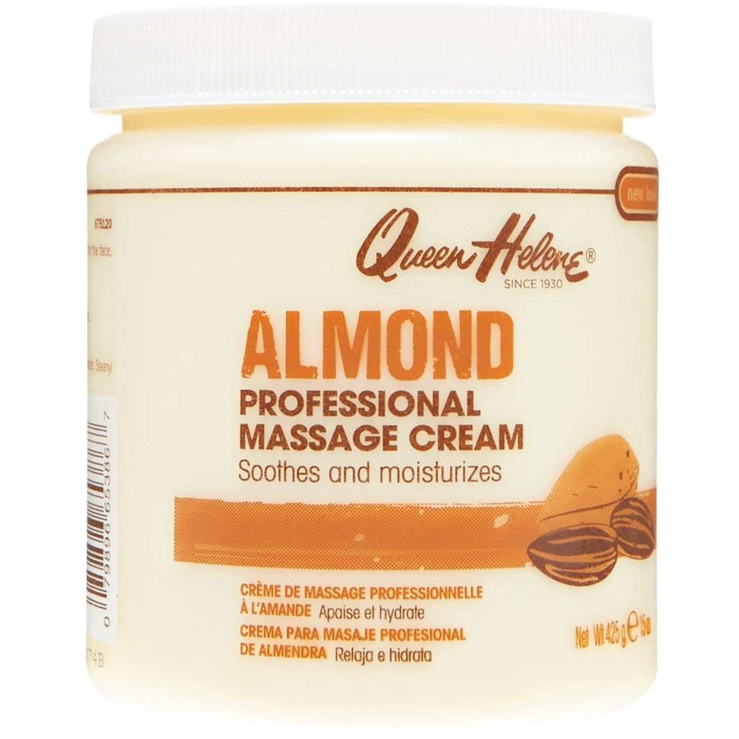 QUEEN HELENE Almond Scented Massage Cream, 15 oz.
