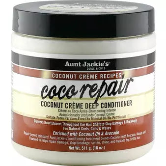 Aunt Jackie's Curl and Coils Coco Repair Coconut Creme Deep Conditioner
