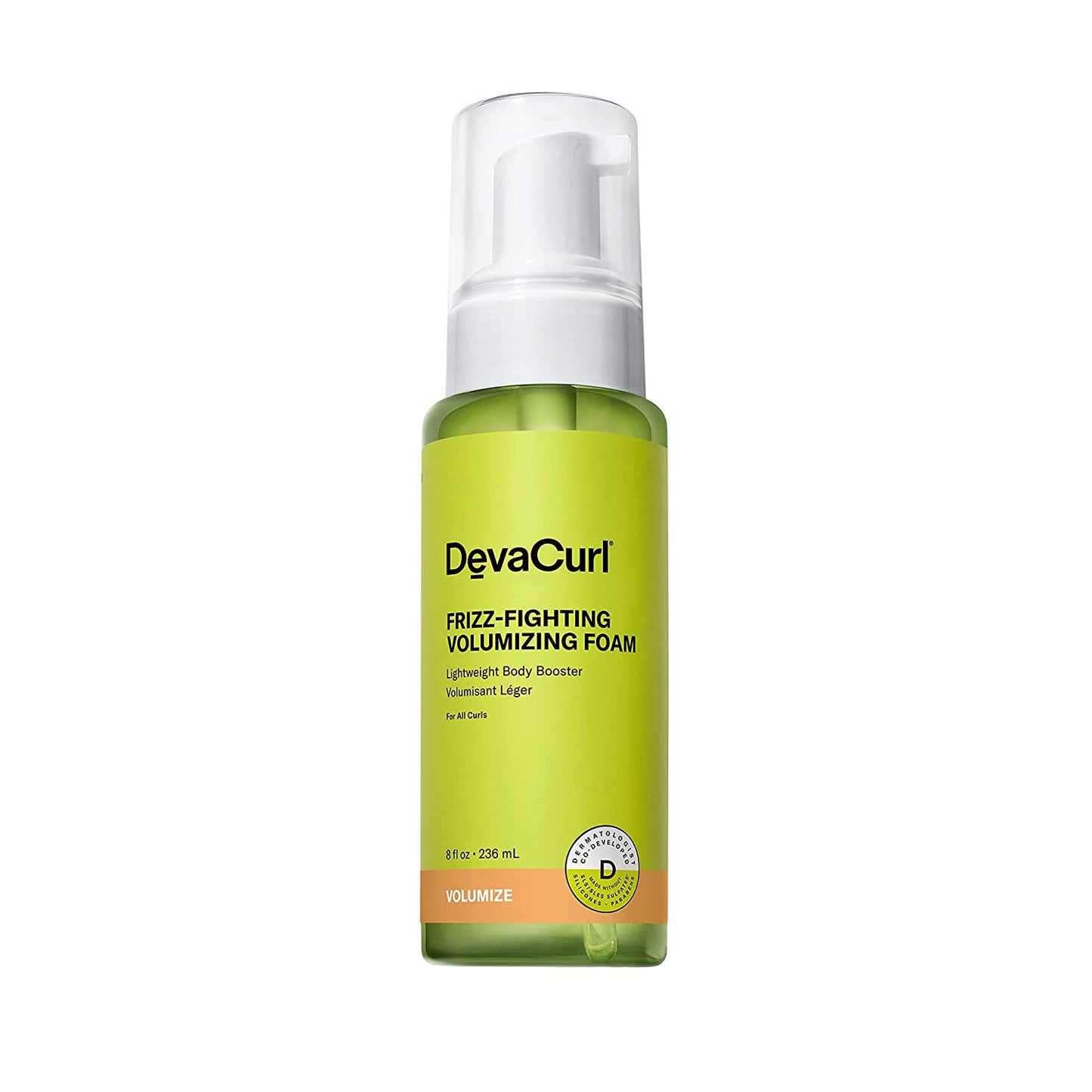 Devacurl Frizz-Free Lightweight Body Booster Volumizing Foam, 8 Oz