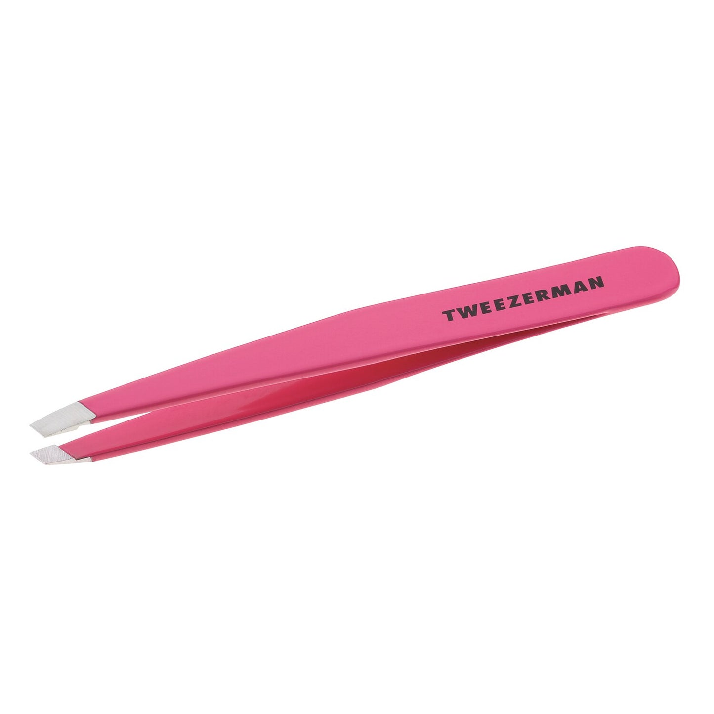 Tweezerman Stainless Steel Slant Signature - NEON PINK Tweezer