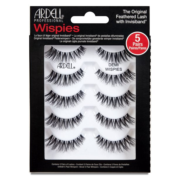 Ardell False Eyelashes, Demi Wispie, 5 Pack, Black
