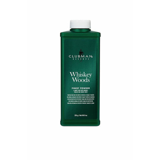 CLUBMAN RESERVE WHISKEY WOODS TALC POWDER