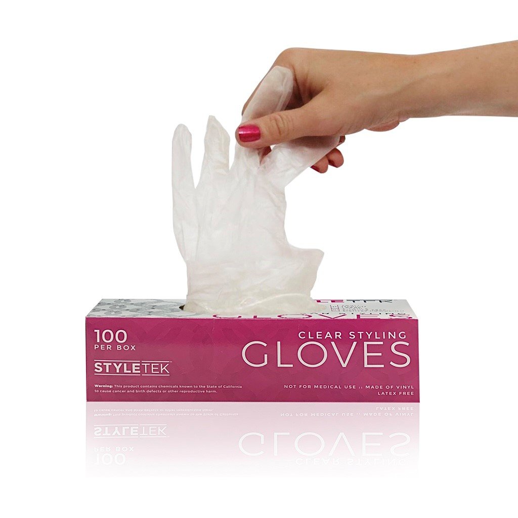 StyleTek Clear Coloring Gloves, Small