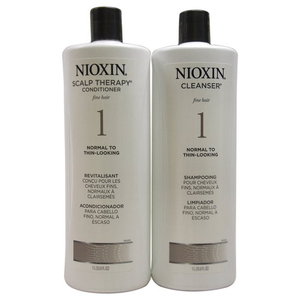 Nioxin System 1 liter Cleanser & Scalp Therapy Liter Duo