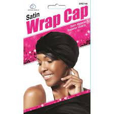 Dream Women-Satin Wrap Cap DRE146 - black