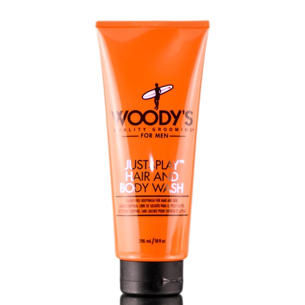 Woody's For Men Just4Play Hair And Body Wash, 10 oz.
