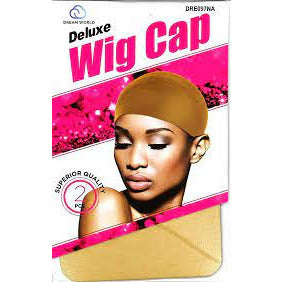 DREAM Deluxe Wig Cap Natural 2 pack