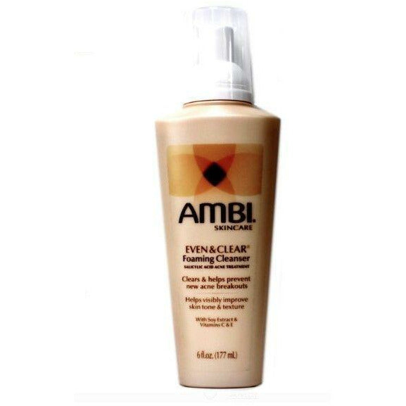 Ambi Even & Clear Foaming Cleanser, 6 oz.