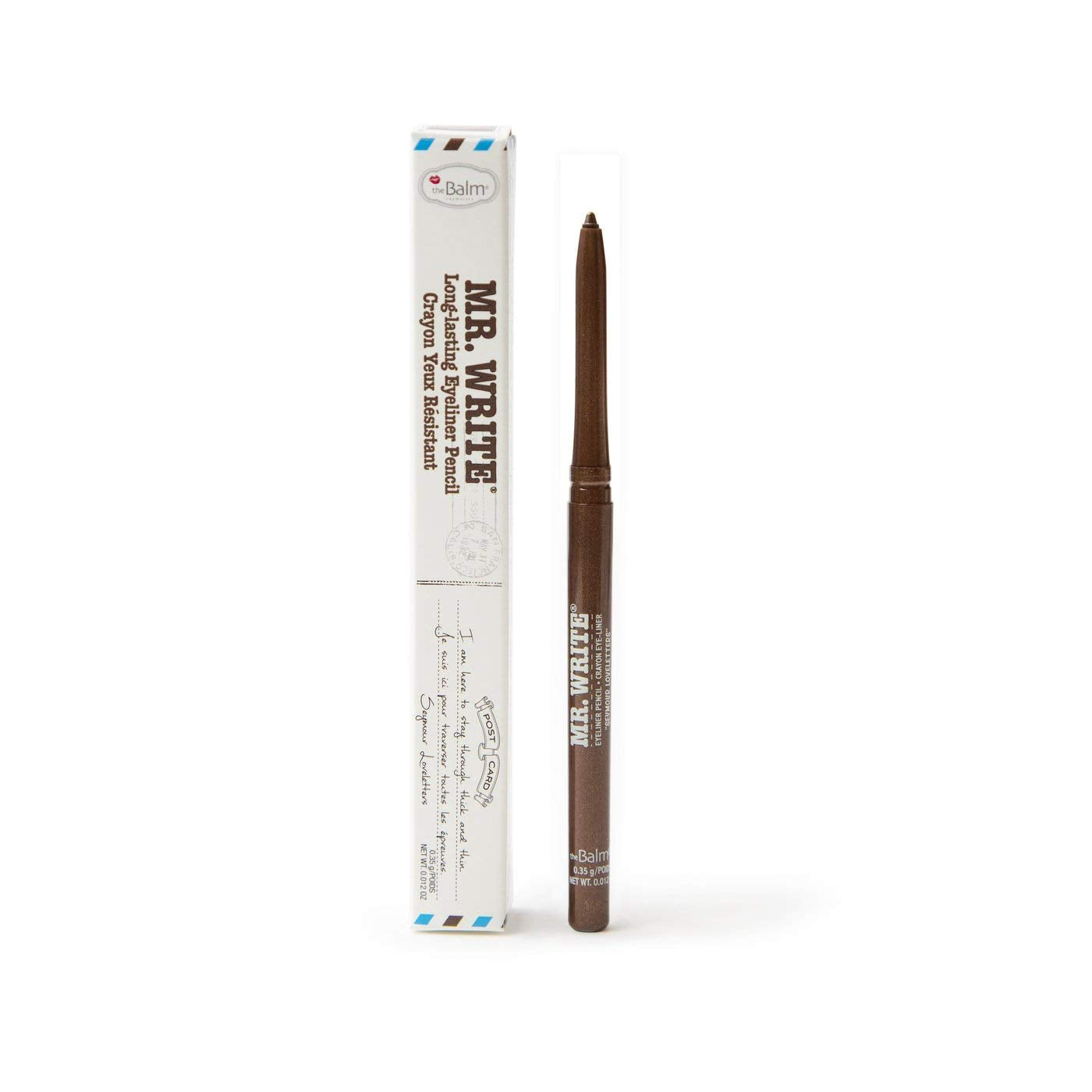 theBalm Mr. Write Seymour Loveletters Eyeliner Pencil, Long Lasting, Highly Pigmented, Satin Finish- brown