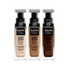 NYX PROFESSIONAL MAKEUP Can't Stop Won't Stop Foundation, 24h Full Coverage Matte Finish
