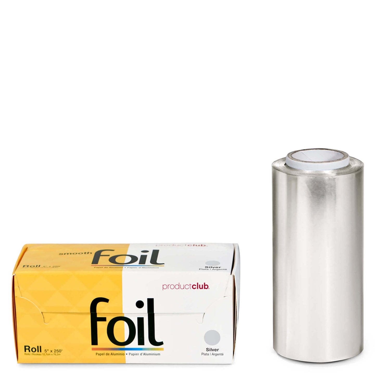 Product Club Smooth Foil Roll, 5" x 250 ft Silver