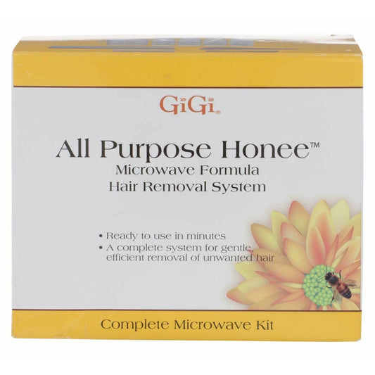 GiGi All Purpose Honee Microwave Kit for Hair Waxing/Hair Removal, Complete Hair Removal System