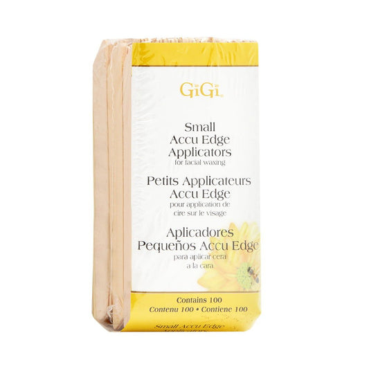 GiGi Small Accu Edge Applicators for Facial Waxing, 100 Sticks