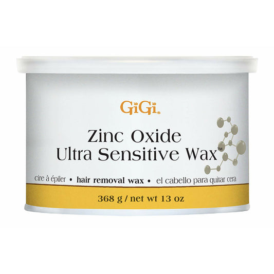 GiGi Zinc Oxide Ultra Sensitive Hair Removal Wax, Gentle and on Extra-Delicate Skin, 13 oz.